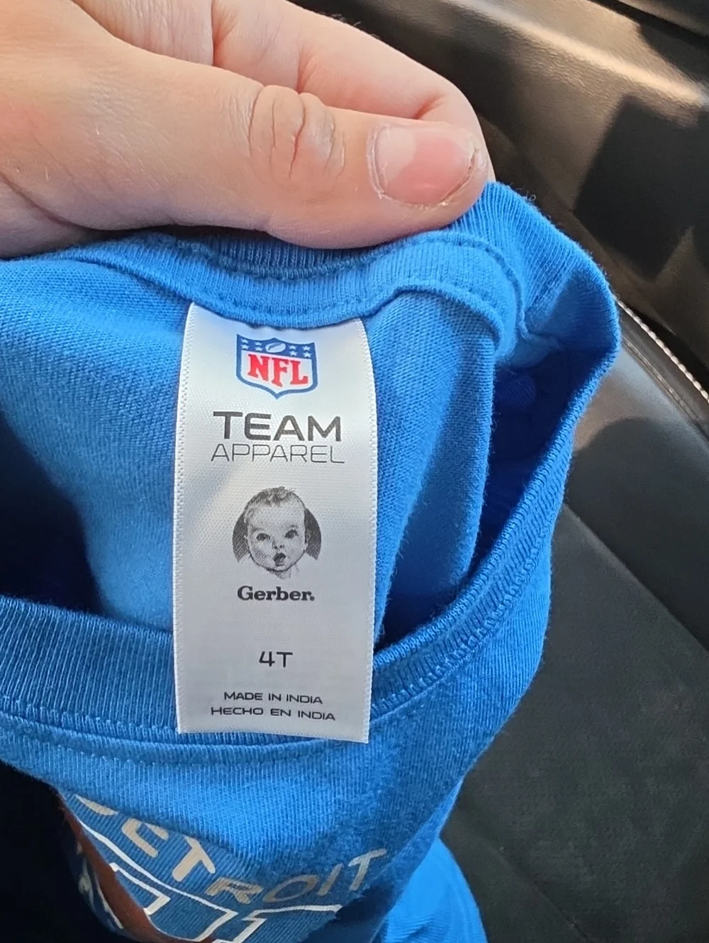 Detroit Lions Kids T-Shirts - Blue & Gray 4T Gerber